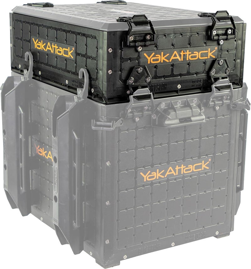 YakAttack طقم ترقية ShortStak لـ BlackPak Pro | 13" × 16" – أسود | تمديد صندوق قوارب قابل للتكديس مع لوحات GridLoc وملحقات | ليس صندوق مستقل | صنع في الولايات المتحدة - Image 1
